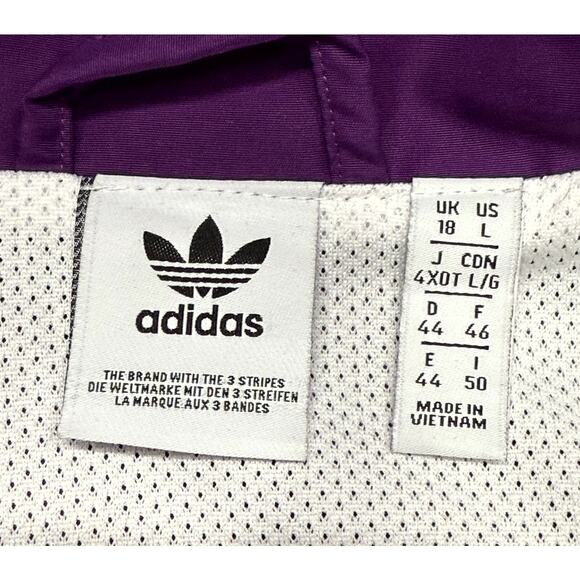 Adidas Windbreaker 90'S Block Track Top Size L Vintage - Picture 4 of 13